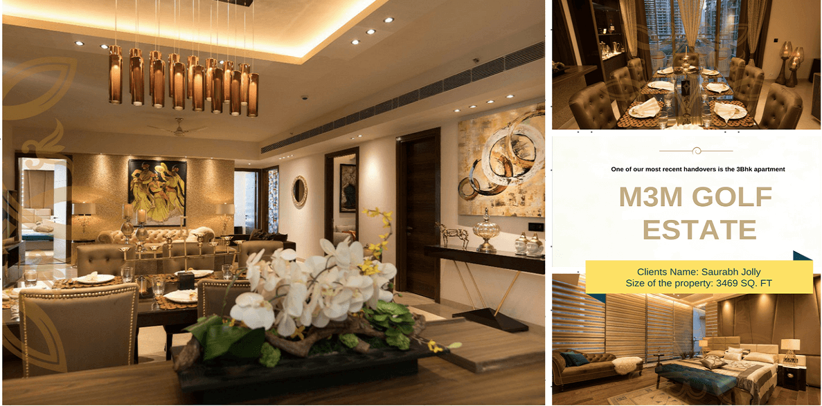 M3M GOLF ESTATE RECENTLY INTERIOR PROJECT DONE BY MADS CREATIONS 3BH