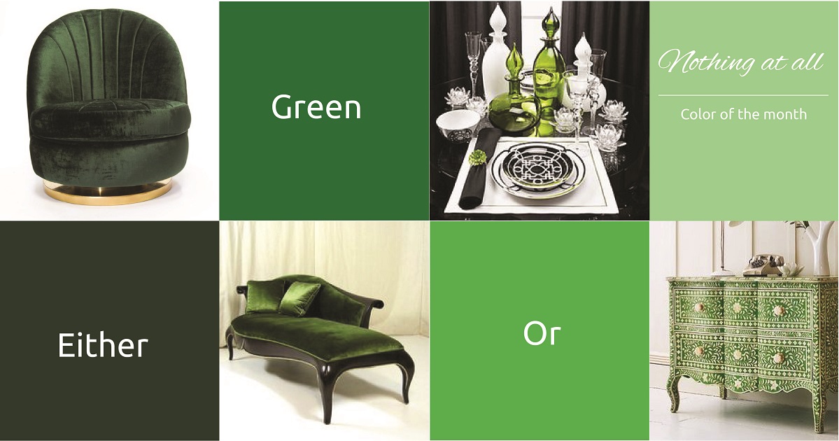 combination of the green color