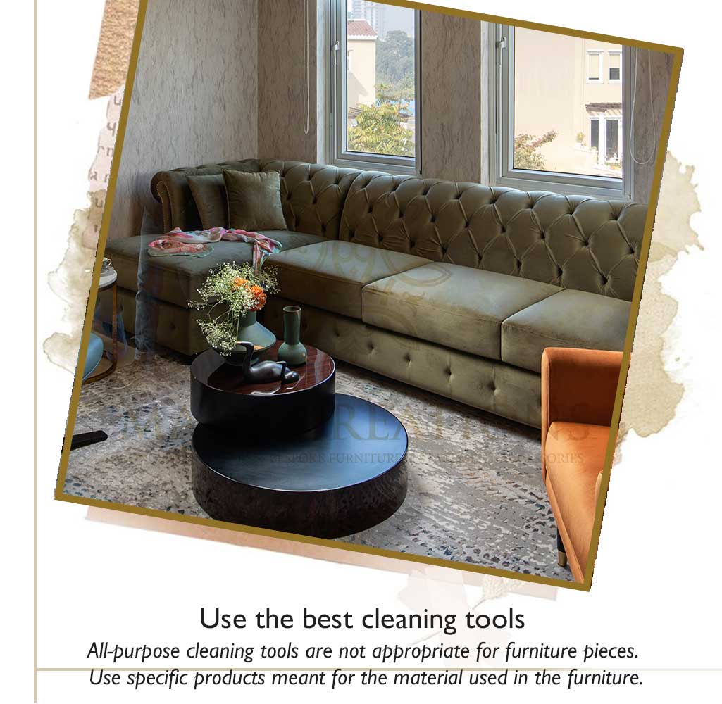 Luxury wooden furniture needs regular dusting and cleaning