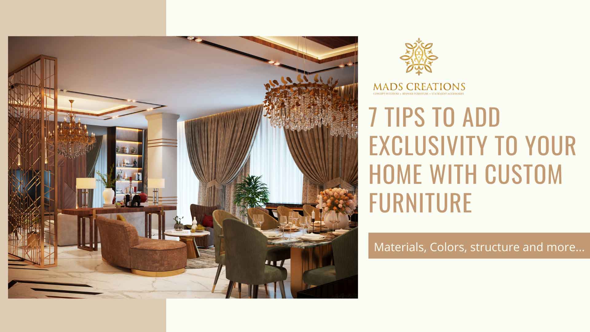 7 tips to add exclusivity to your home with custom furniture