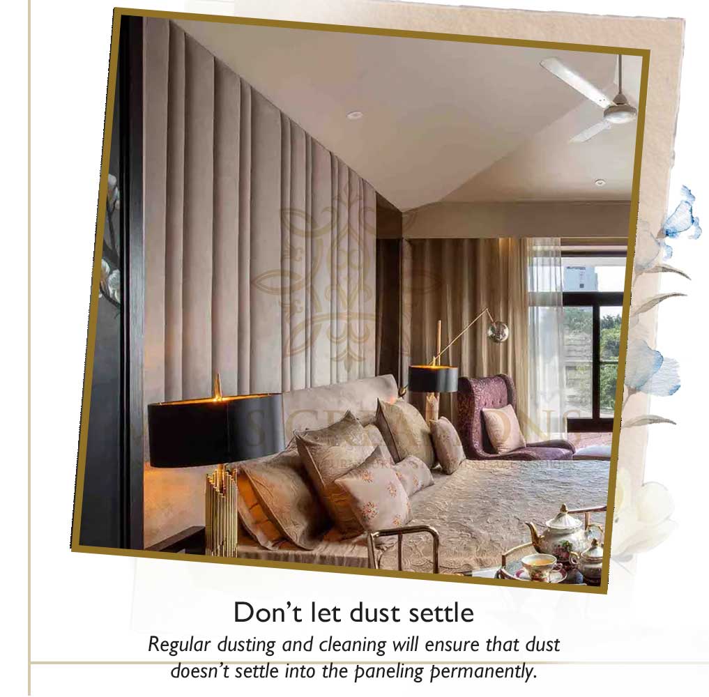 Blot out spills | luxury upholstered furniture