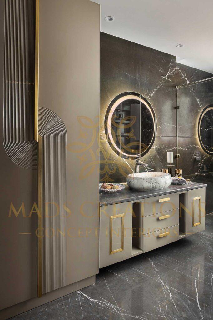 Soothing colour palette for modern bathrooms