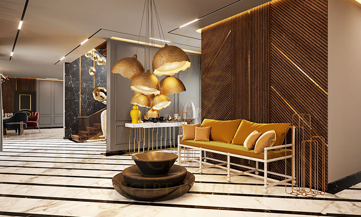 grand lights in Punjabi Bagh Interior project